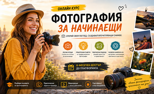 Онлайн курс Фотография за начинаещи с 6-месечен достъп, от Urocite
